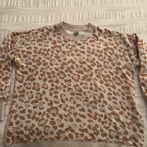Aerie Leopard Print Sweatershirt